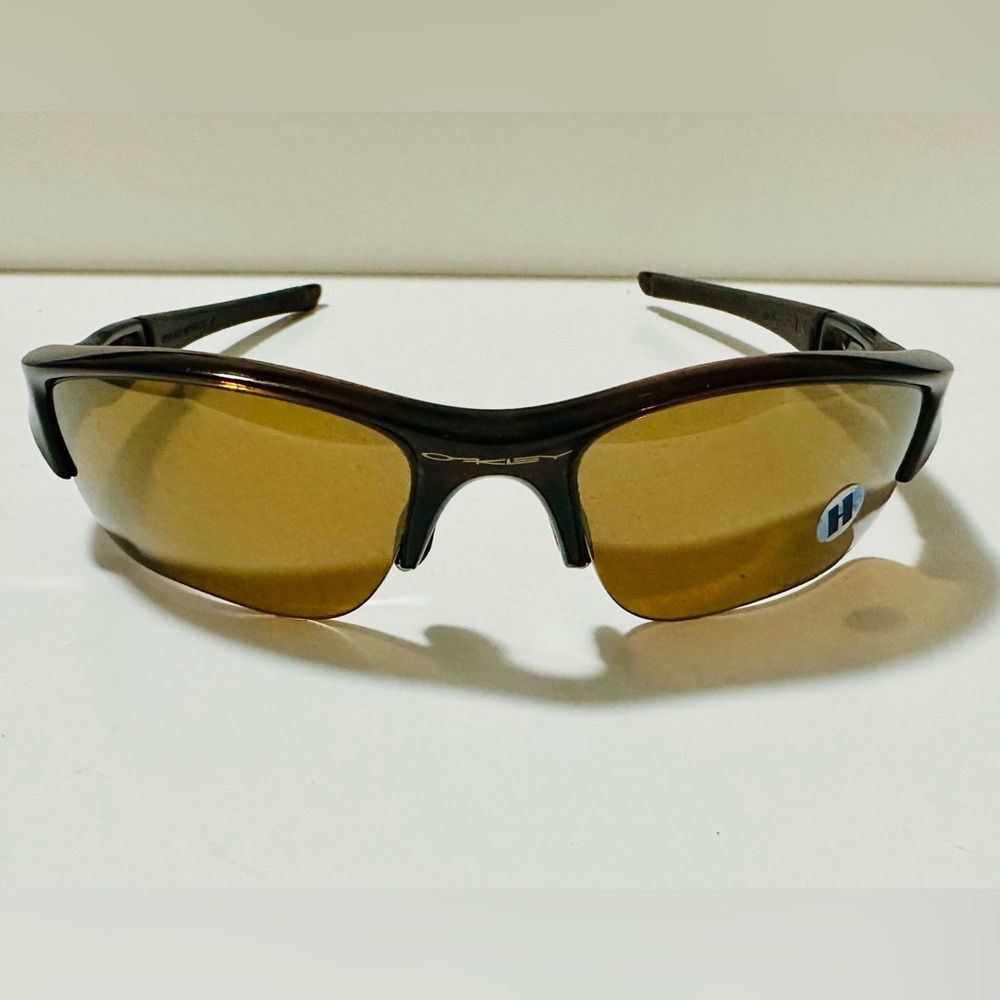 Brand New in Box Oakley Flak Jacket XLJ Rootbeer/Gold Iridium Polarized Sunglass